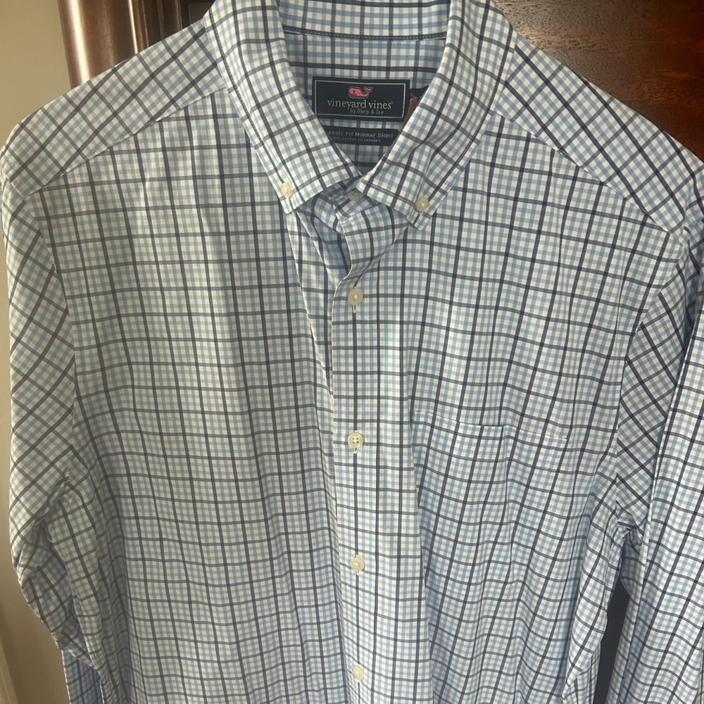 Vineyard Vines Light Blue Plaid Shirt